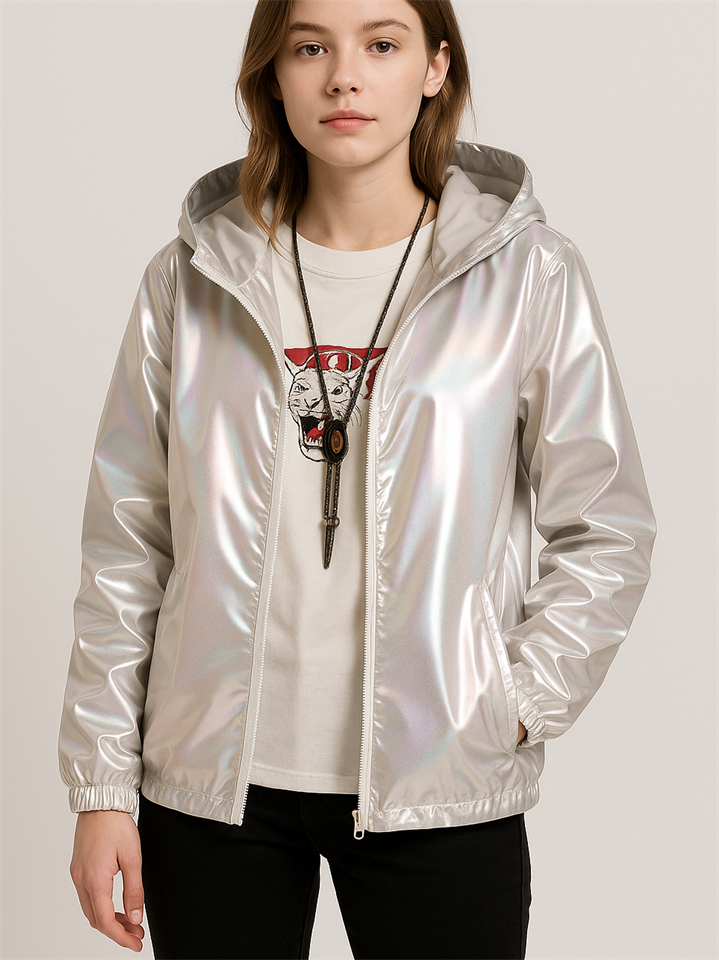 Women's Gradient Long Sleeve Hooded Jacket