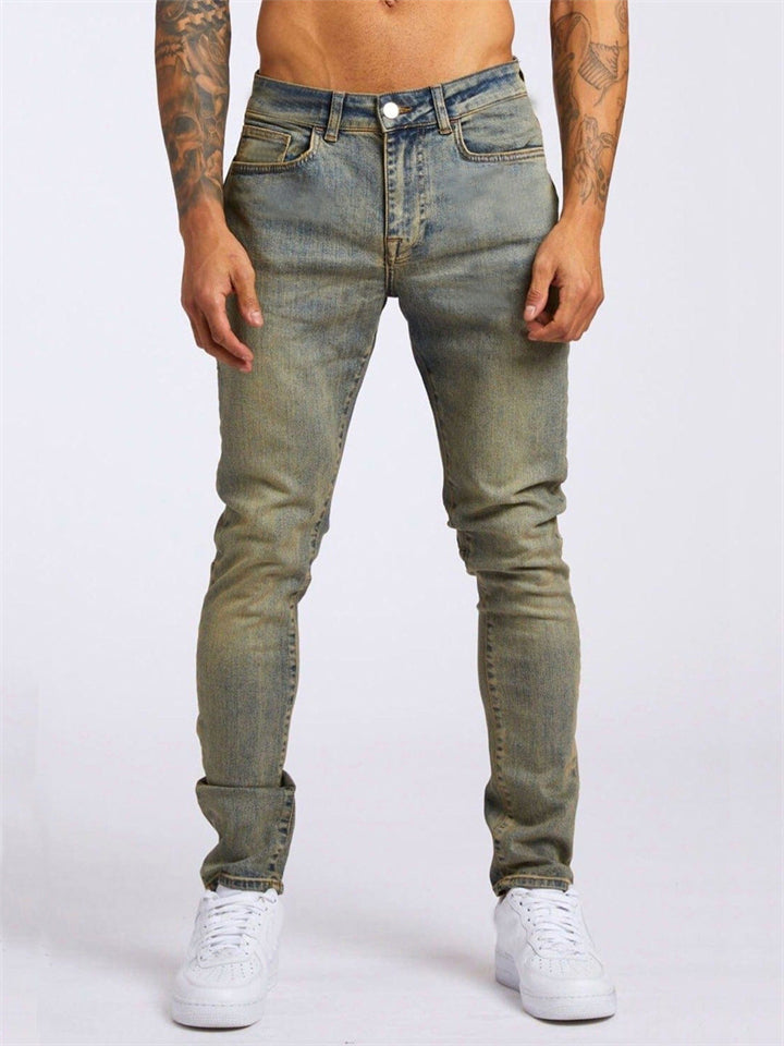 Casual Wear Resistant Slim Fit Jeans for Male