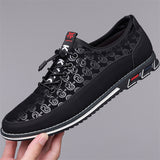 Men's Faux Leather Casual Lace Up Slip-ons Flats Shoes