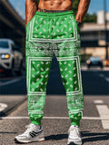 Casual Mens' Print Elastic Waist Drawstring Jogger Pants