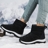 Autumn Winter Thickened Fur-lined Women's Mid-calf Snow Boots