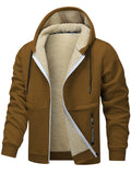 Plus Size Men's Winter Loose Fit Fleece Lined Hoodie Sweatshirts
