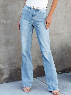 Women's Vintage Mid-Rise Light-Colored Jeans