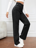 Fashionable Women's Versatile High-rise Jeans