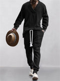 Men's Fashion Knitted Two Piece Outfit Sets