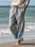 Men's Beach Coconut Tree Print Summer Casual Pants