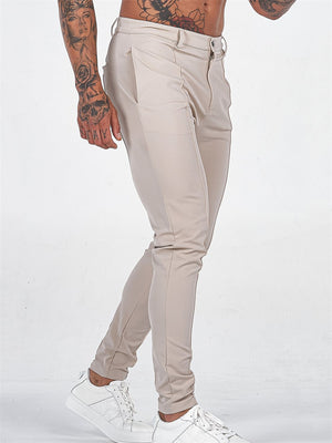 Men's Spring Summer Slim Fit Straight Leg Casual Pants