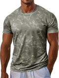 Men's Round Neck Short Sleeve Camouflage T-Shirt