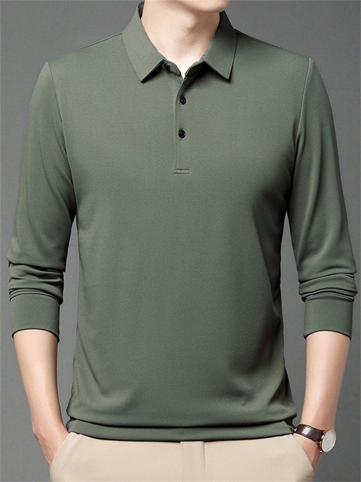 Men's Casual Solid Color Long Sleeve Shirts