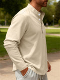 Men's Simple Autumn Henley Long Sleeve T-Shirt Casual Innerwear