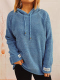 Women's Solid Color Long Sleeve Hooded Sweater