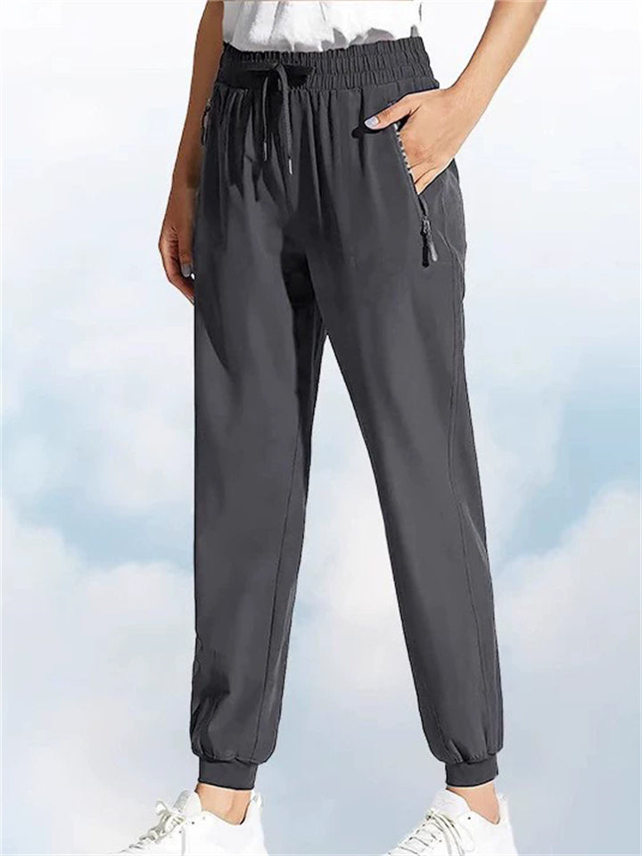 Plus Size Unisex Stretch Quick Drying Elastic Waist Straight/Jogger Pants