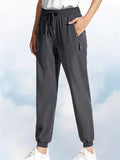 Plus Size Unisex Stretch Quick Drying Elastic Waist Straight/Jogger Pants