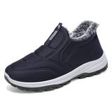 Men's Comfortable Warm Plush Liner Walking Sneakers