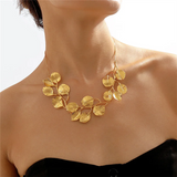 French Vintage Leaves Necklace for Lady