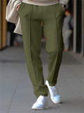 Men's Spring Solid Color Loose Drawstring Sweatpants
