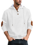 Men's Simple Loose Pullover Geometric Stripe Long-sleeved Sports Hoodie
