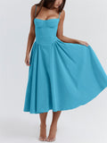 Sexy Spaghetti Strap Bustier Swing Dress for Women