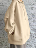 Female Plus Size Casual Plush Drawstring Hoodie