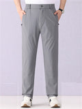 ‌Plus Size Comfy Elastic Waist Men's Summer Straight Leg Casual Pants‌