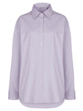 Women's Long Sleeve Turn-down Collar Basic Blouses