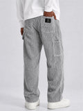 Mens Wide Wale Corduroy Relaxed Fit Utility Cargo Pants