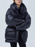 Women's Super Warm Lightweight White Duck Down Bubble Coat