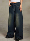Women's Street Retro Y2K Style Embroidery Baggy Denim Pants