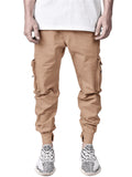 Men's Outdoor Training Slim Fit Ankle Tied Multi Pockets Pants
