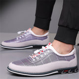 Men's Trendy Casual Striped Lace Up Slip-ons Flats Shoes