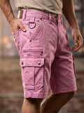 Mens Cotton Blend Multi Pocket Tactical Cargo Work Shorts
