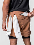 Summer Sports Double-Layer Men's Basketball Shorts