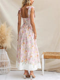 Women's Trendy Holiday Style Floral Print Strap Dress