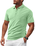 Men's Summer American Style Short Sleeve Polo Shirts Casual Business