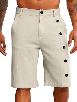 Male Classic Slim Fit Beach Button Shorts