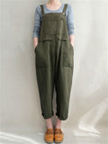 Classic Large Pockets Oversize Thin Jumpsuit for Women