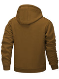 Plus Size Men's Winter Loose Fit Fleece Lined Hoodie Sweatshirts