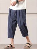Men's Summer Lightweight Loose Fit Harem Beach Capri Pants