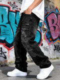 Men's Casual Y2k Style Distressed Ripped Loose Fit Denim Jeans