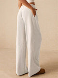 Women's Summer Solid Color Corduroy Low Waist Drape Pants
