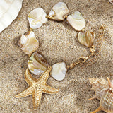 Exaggerated Gold Big Starfish Irregular Bracelet for Women