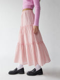 Beautiful Patchwork Design Cake Long Skirt for Women