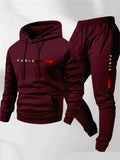Men's Casual Loose Fit Hoodie & Jogger Tracksuit Set for Spring