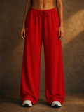 Women High Waist Baggy Drawstring Lounge Wide Leg Sweatpants