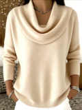 ‌Women's Soft Cowl Neck Warm Casual Knit Sweaters