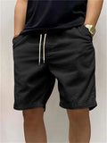 Retro Men's Casual Corduroy Drawstring Cargo Shorts