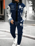Men's Cool Hooded Jacket and Jogger Pants Sport Set