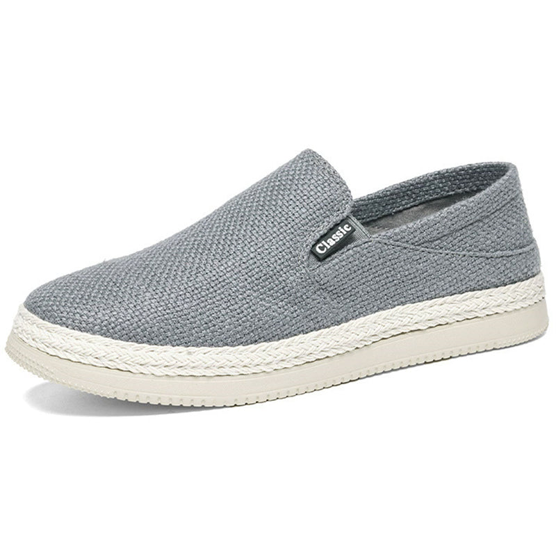 Men's Casual Solid Color Fabric Slip-Ons Flats Shoes