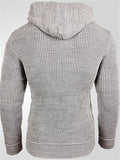 Men's Autumn Contrast Color Pockets Long Sleeve Hooded Sweaters
