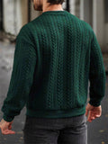 Men's Autumn Cable-Knit Round Neck Casual Sweatshirts